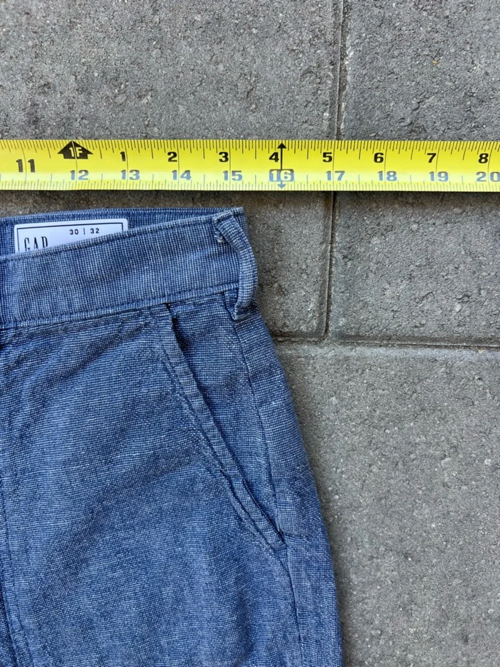 Gap Utility Linen Blend Blue Pants Mens 30 x 32